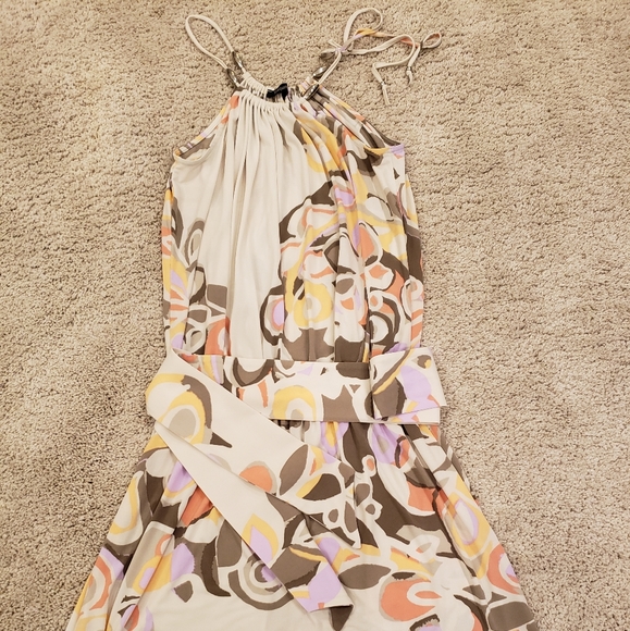 Sinequanon EUC cream floral summer dress small - Picture 3 of 10